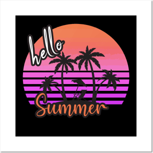 Beach Summer Sunset Posters and Art